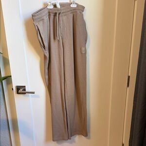 ALO Beige Waffle Knit Pants worn 3x